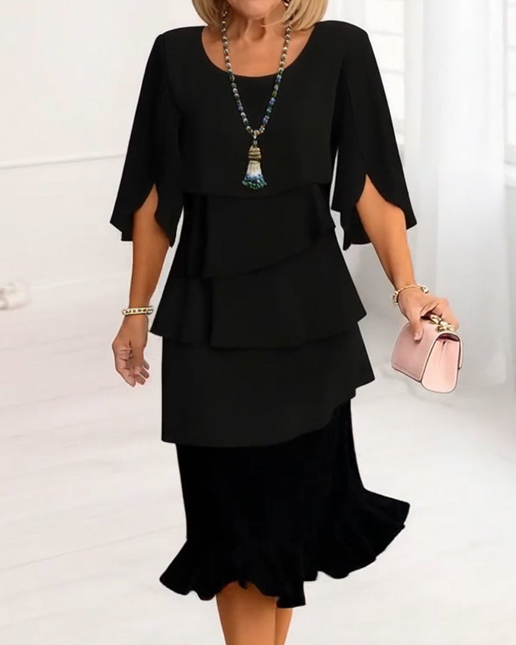 Piper A-Line Ruffle Dress 0
