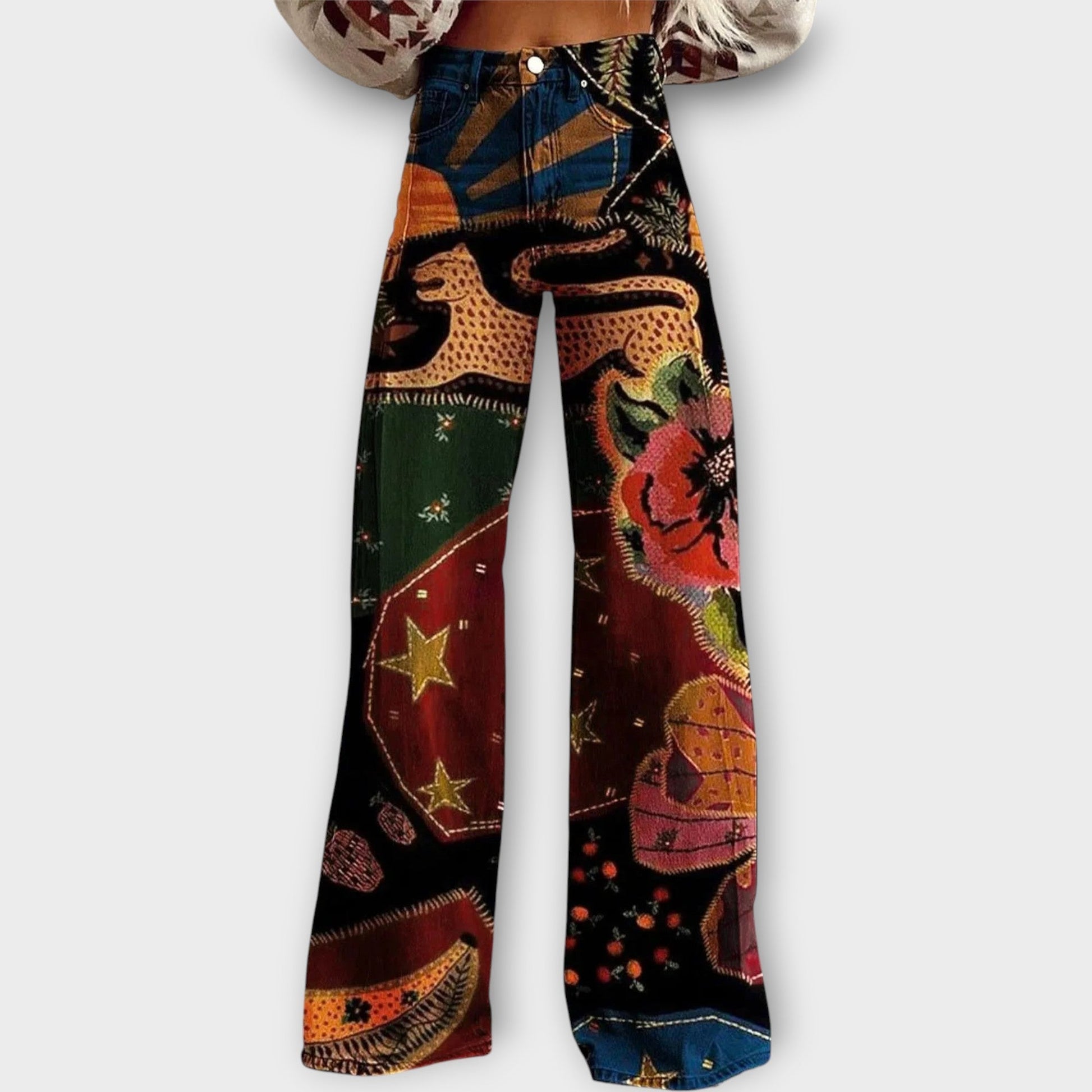 Piper Patchwork Relaxed Jeans 0