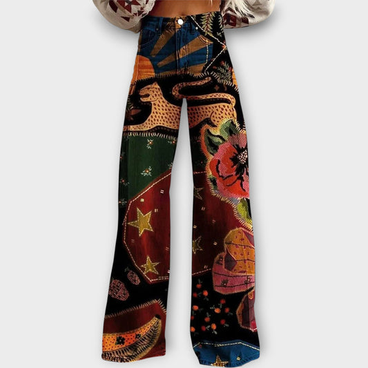 Piper Patchwork Relaxed Jeans 0