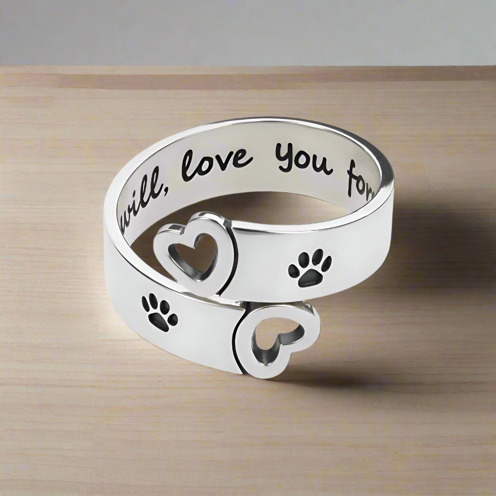 Piper Paw Print Twist Ring 0