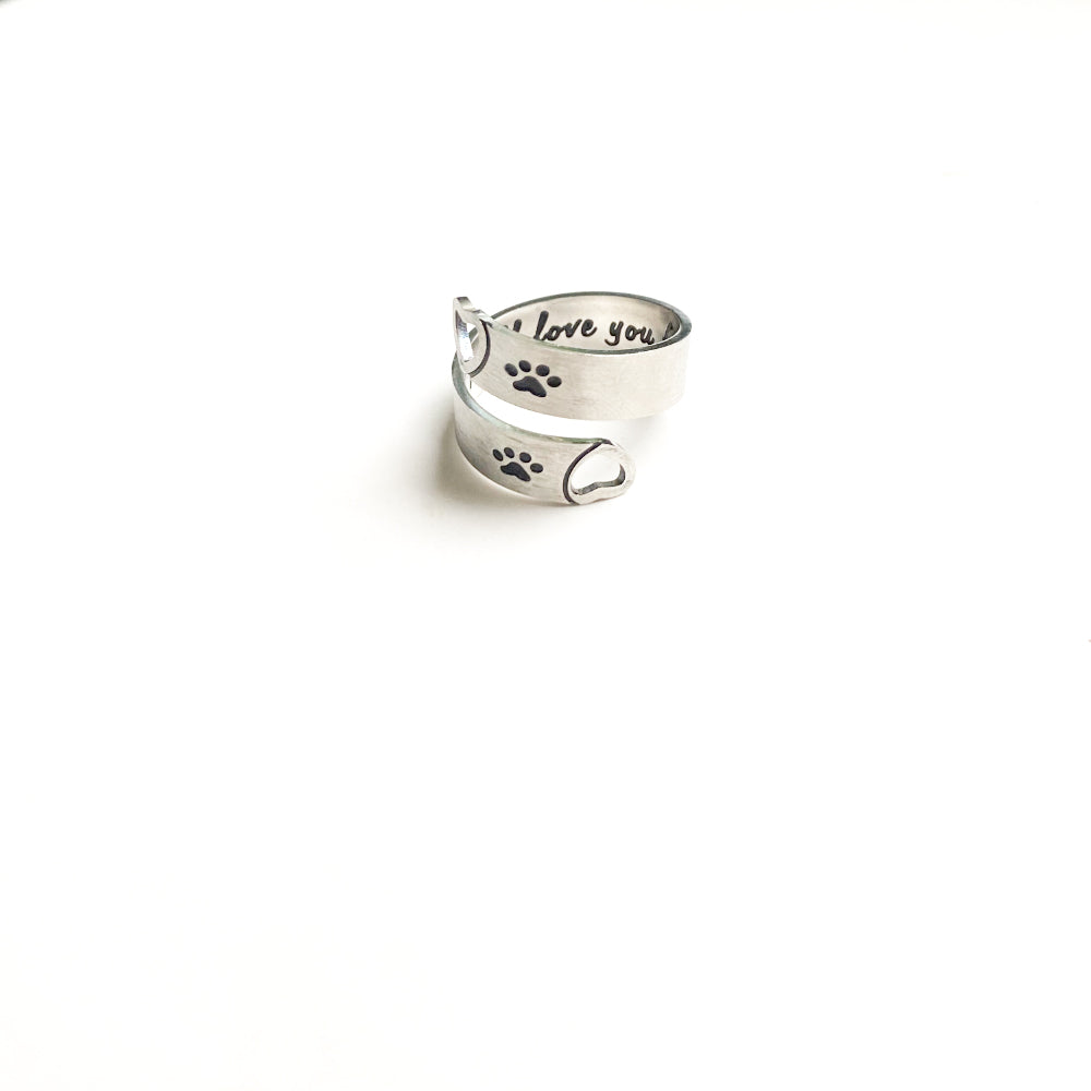 Piper Paw Print Twist Ring 1