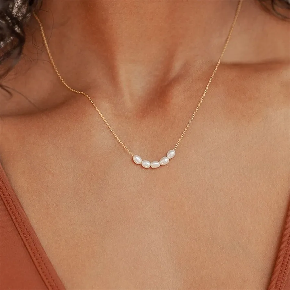 Piper Pearl Gold Necklace 0