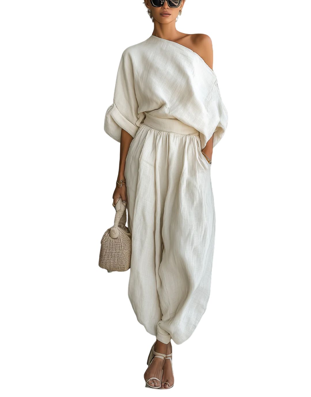 Evadne - Elegant Off-Shoulder Set