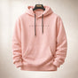 Relaxed fit pullover hoodie with drawstring hood, long sleeves, kangaroo pocket and chest lettering