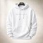 Relaxed fit pullover hoodie with drawstring hood, long sleeves, kangaroo pocket and chest lettering