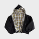 Men's reversible oversized hooded sweatshirt with plaid lining