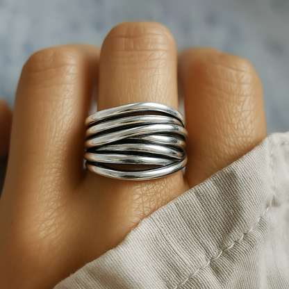 Rhea Adjustable Layered Ring 6