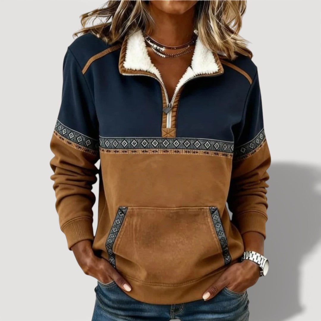 Rhea Cozy Half Zip Sweater 0