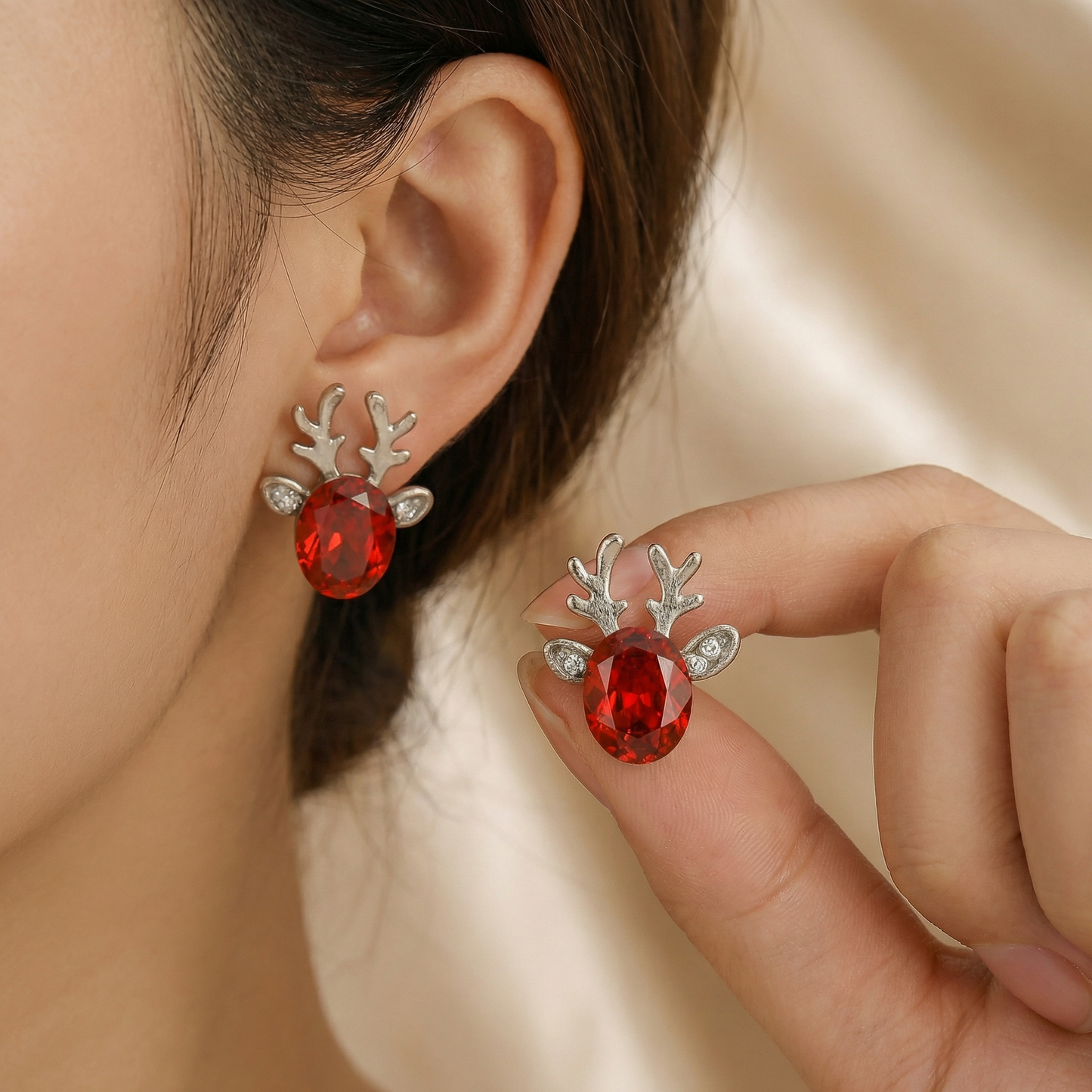 Rhea Crystal Stud Earrings 2