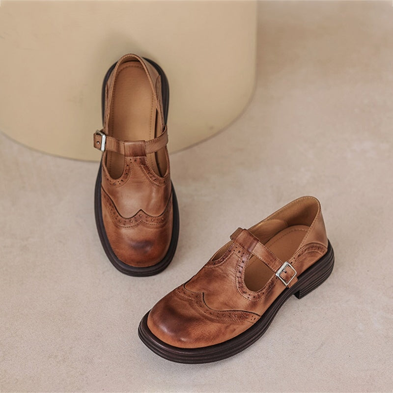 Rhea Leather Mary Jane Flats 1