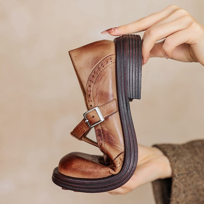 Rhea Leather Mary Jane Flats 2