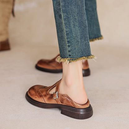 Rhea Leather Mary Jane Flats 3