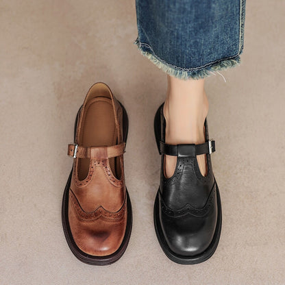 Rhea Leather Mary Jane Flats 4