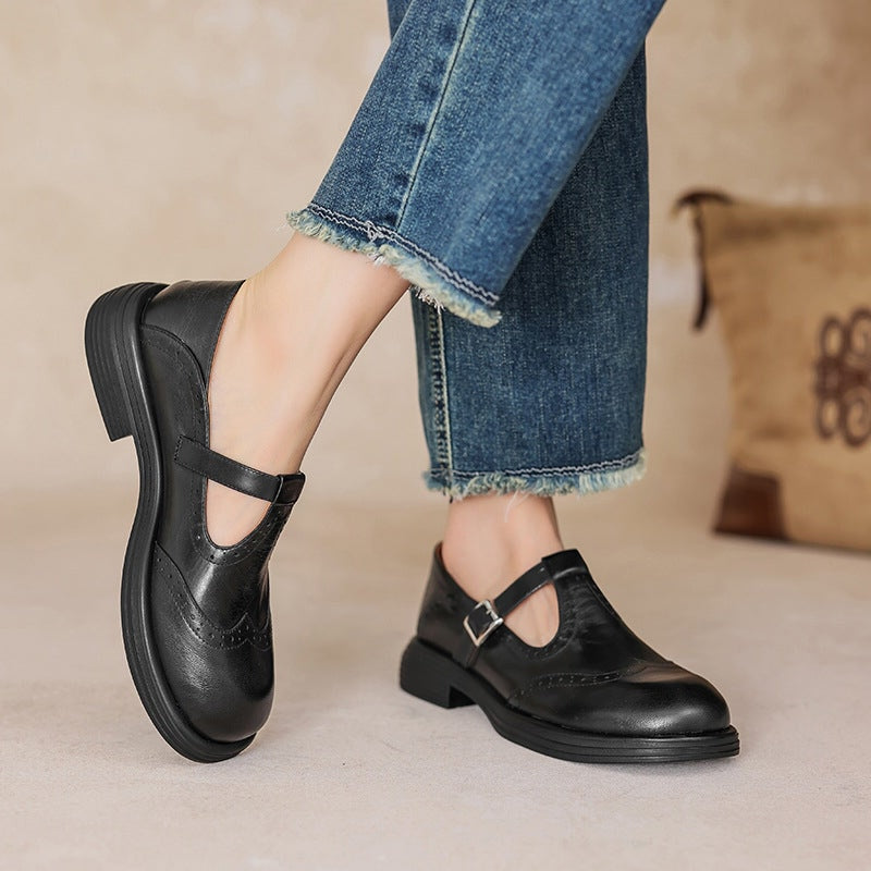 Rhea Leather Mary Jane Flats 5