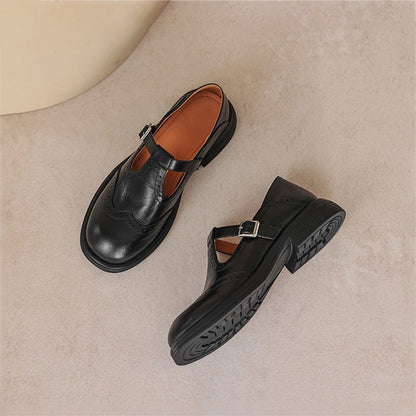 Rhea Leather Mary Jane Flats 6