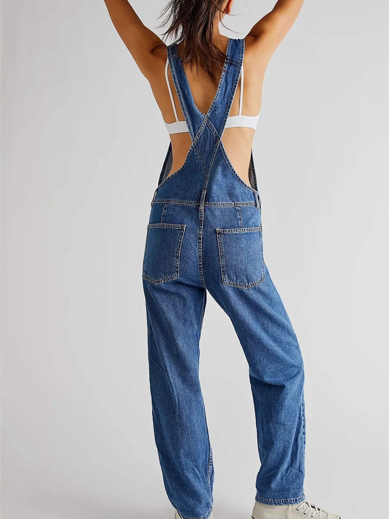 Rhea Relaxed Denim Overalls 2