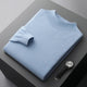 Men's plain crew neck sweater with long sleeves and ribbed trim