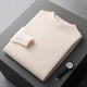 Men's plain crew neck sweater with long sleeves and ribbed trim