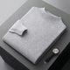 Men's plain crew neck sweater with long sleeves and ribbed trim