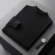 Men's plain crew neck sweater with long sleeves and ribbed trim