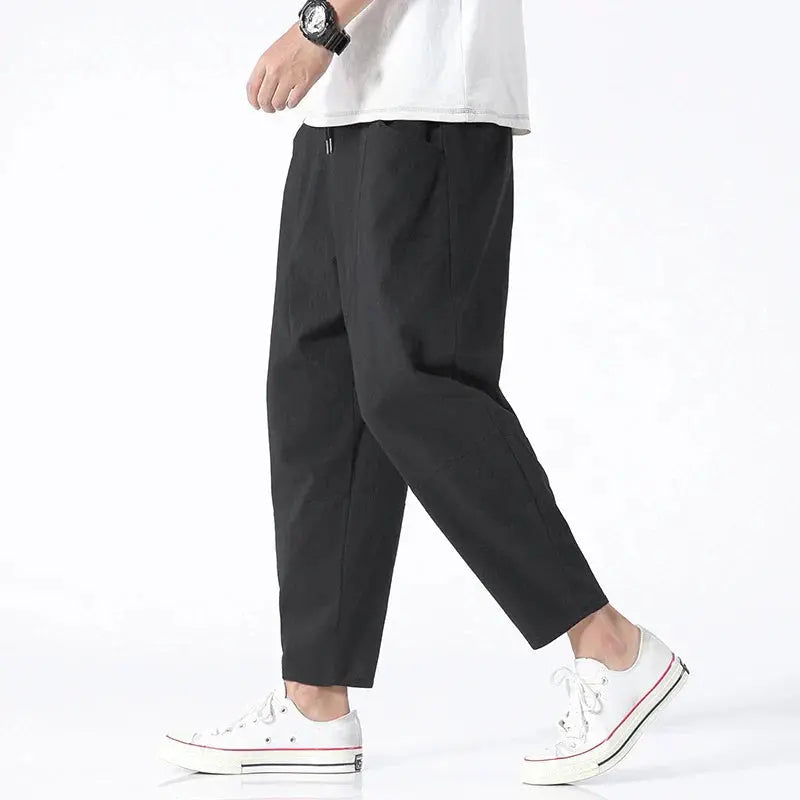Men's Kyoto Cropped Tapered Pants – Casual Lightweight Trousers 2