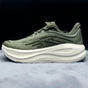 Low-top lace-up running sneaker with thick cushioned sole