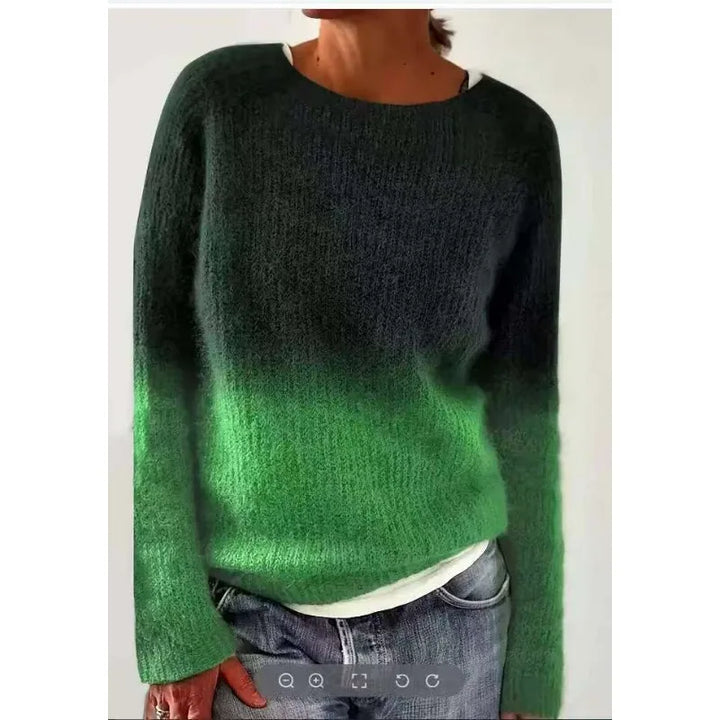 Women's Fair Isle jumper with crew neck and long sleeves