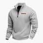 Men's quarter-zip sweatshirt with stand collar and long sleeves