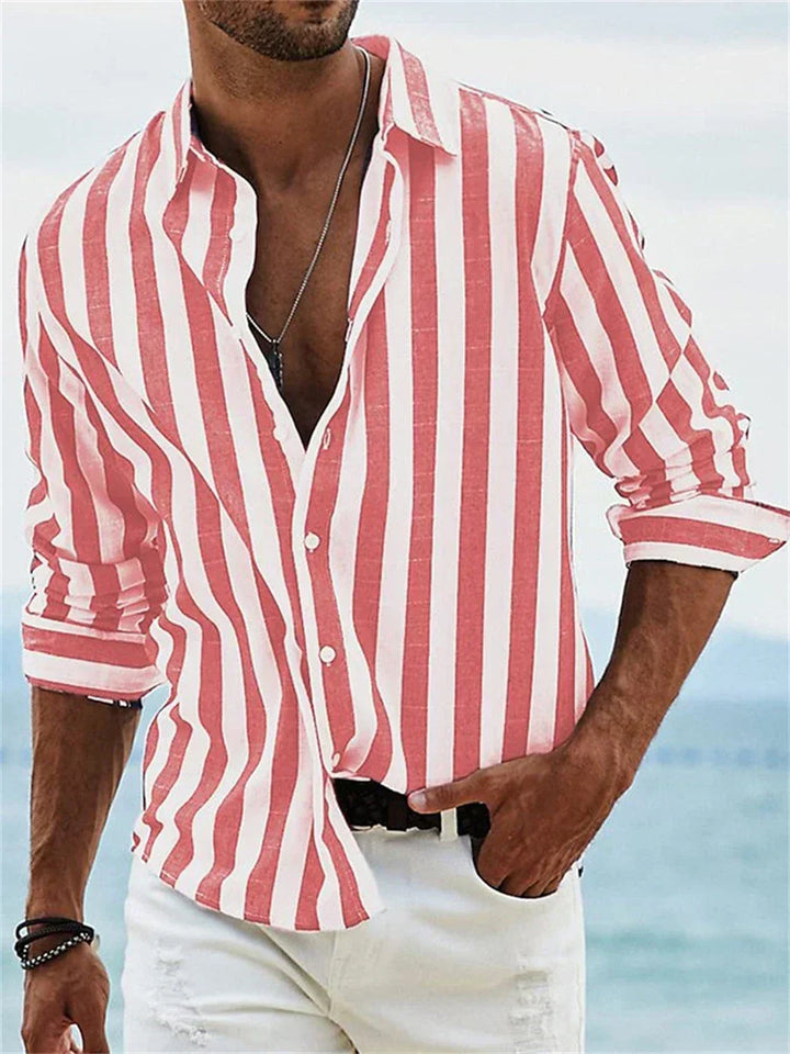 Women's Striped Shirt — Relaxed Lightweight Breathable Casual Summer Shirt