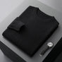 Folded crew neck sweater with long sleeves and ribbed trims
