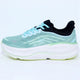 Low-top lace-up running sneaker with thick cushioned sole