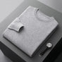 Folded crew neck sweater with long sleeves and ribbed trims