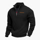 Men's quarter-zip sweatshirt with stand collar and long sleeves