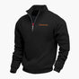 Men's quarter-zip sweatshirt with stand collar and long sleeves