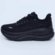 Low-top lace-up running sneaker with thick cushioned sole