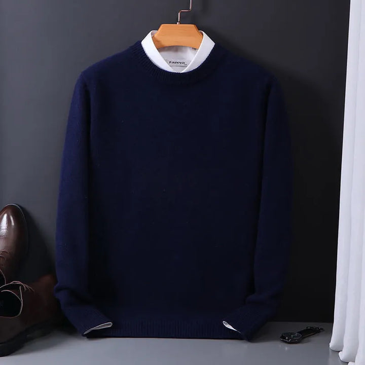 Men's classic crew-neck sweater with long sleeves