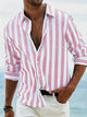 Women's Striped Shirt — Relaxed Lightweight Breathable Casual Summer Shirt