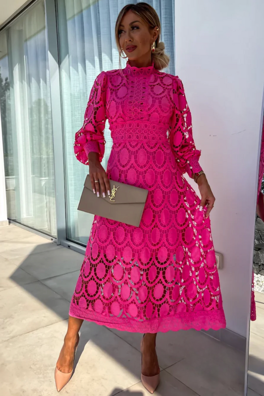 Seraphina - Elegant Lace Midi Dress