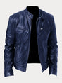 Men's stand collar jacket with long sleeves, zip pockets and front zip fastening