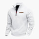 Men's quarter-zip sweatshirt with stand collar and long sleeves