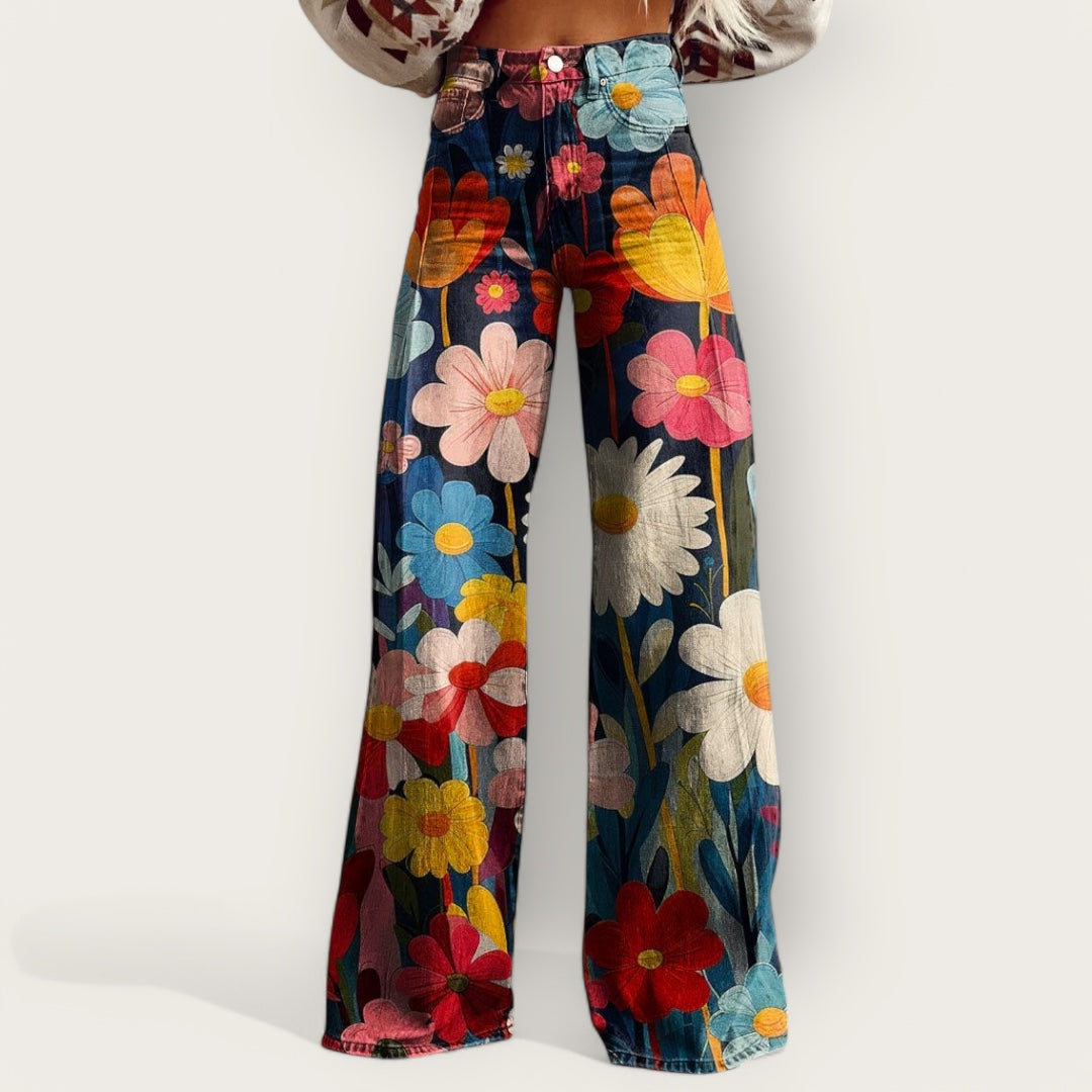 Sabrina Floral Wide Leg Pants 0