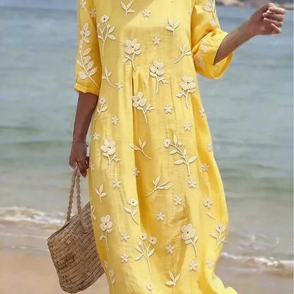 Sarina Embroidered Fit-and-Flare Dress 0