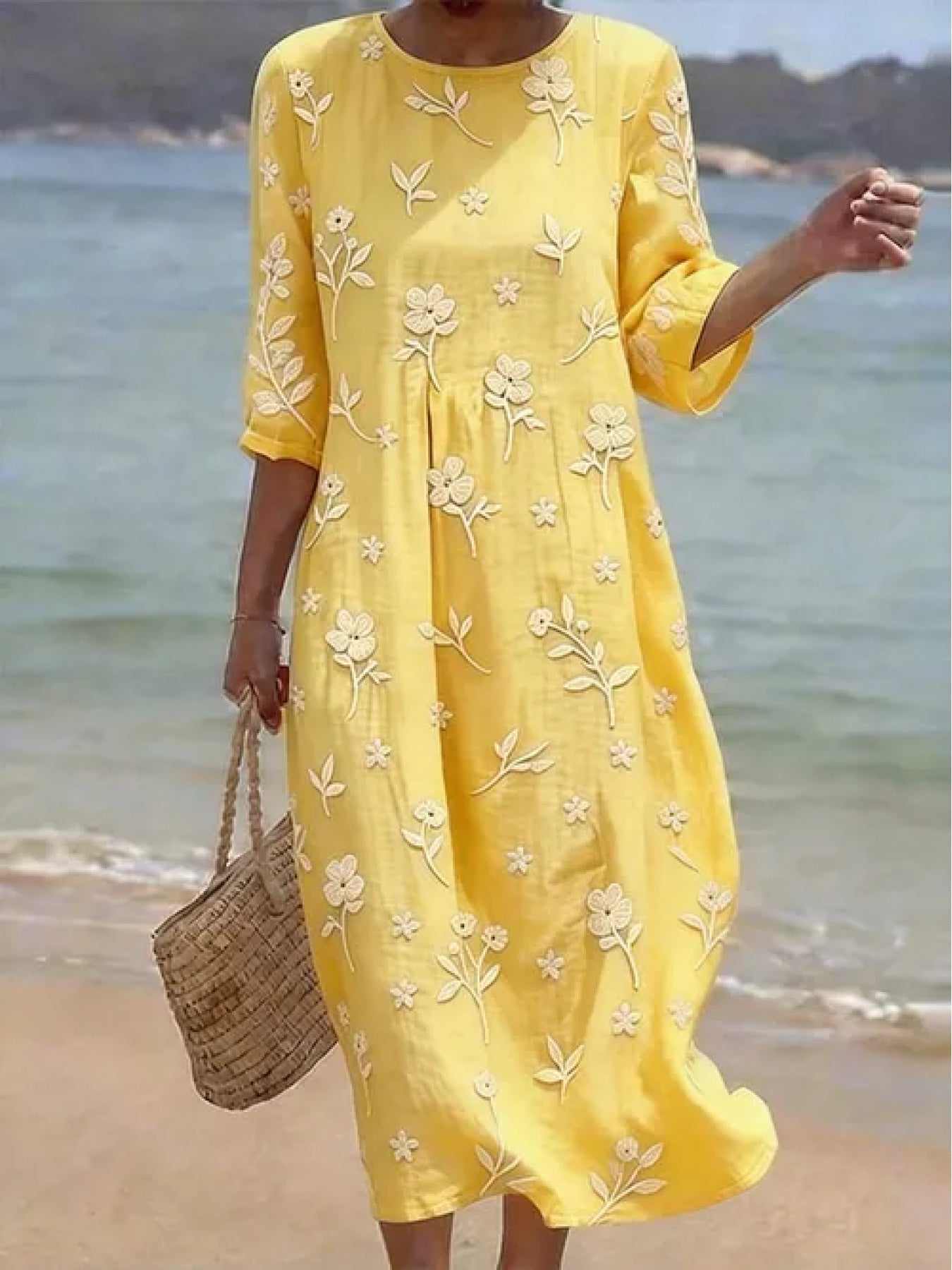 Sarina Embroidered Fit-and-Flare Dress 1