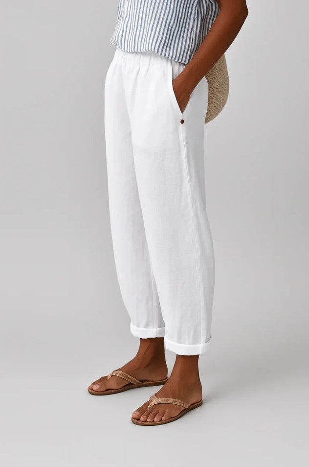 Harriet Linen Cotton Crop Trousers