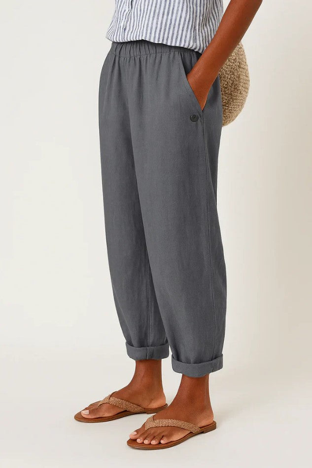 Harriet Linen Cotton Crop Trousers
