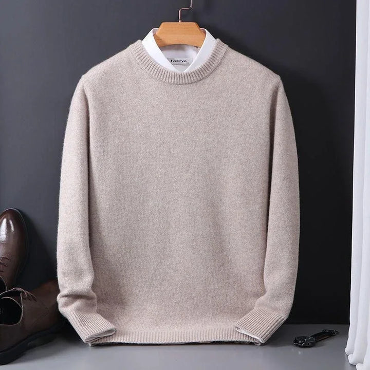 Men's classic crew-neck sweater with long sleeves