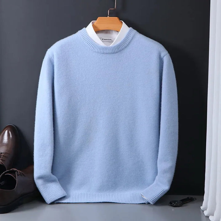 Men's classic crew-neck sweater with long sleeves