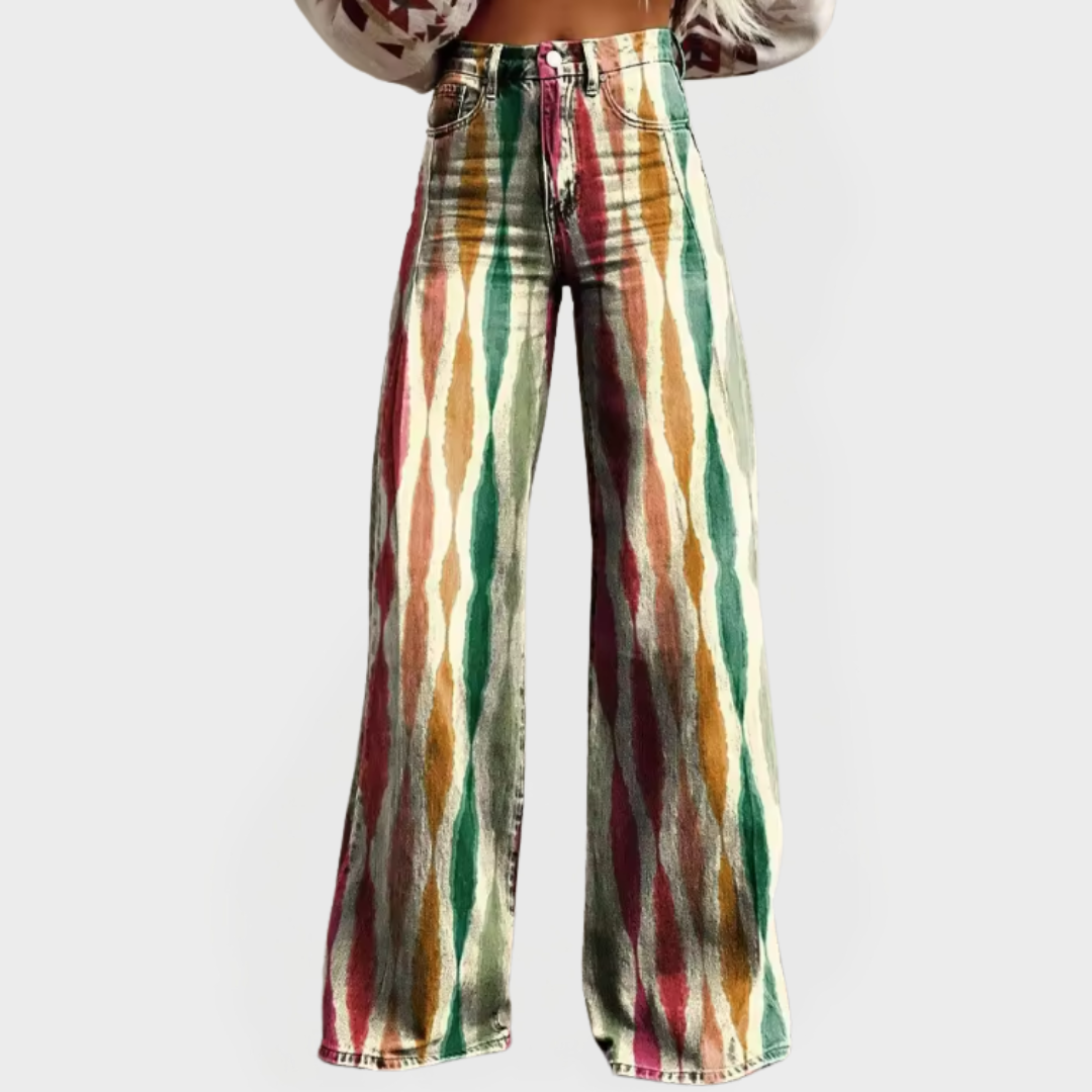 Selena Artistic Wide Leg Pants 0