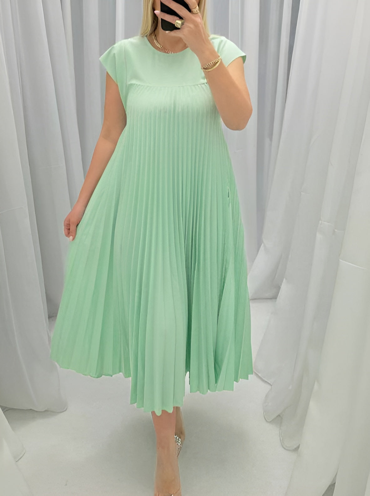 Selena Pleated Midi Dress 4