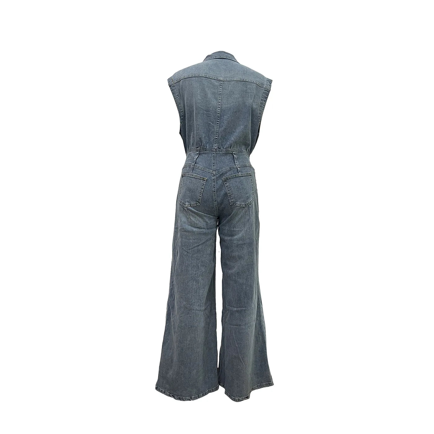 Selena Wide Leg Denim Jumpsuit 4